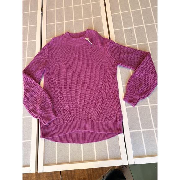 Old Navy Other - NWT 🪻Old Navy Purple Cable Knit Mock Neck Sweater Long Sleeve Sz youth XL-14💜